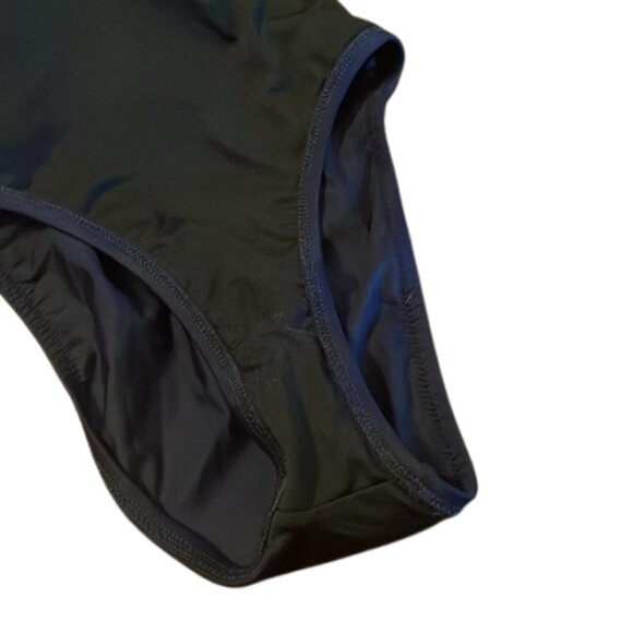 J Crew Ruffle V-Neck Ruched One Piece Swimsuit  Size 4 Navy Blue new nwt - Picture 9 of 9